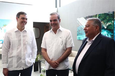 26/03/2023. Encuentro bilateral entre Pedro S&#225;nchez y el presidente del Rep&#250;blica Dominicana
