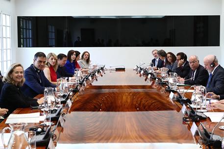 26/04/2023. Visita a España del presidente de Brasil, Lula da Silva. Reunión de las delegación brasileña con los miembros del Gobierno de España