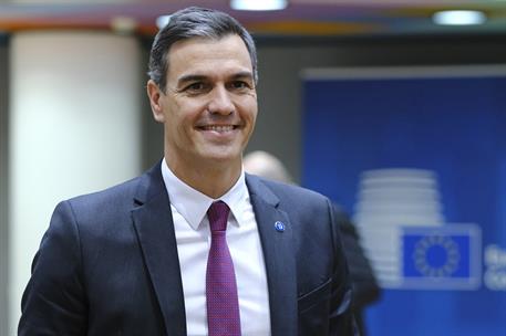 26/10/2023. Pedro Sánchez participa en el Consejo Europeo. El presidente del Gobierno en funciones, Pedro Sánchez, al inicio de la sesión de...