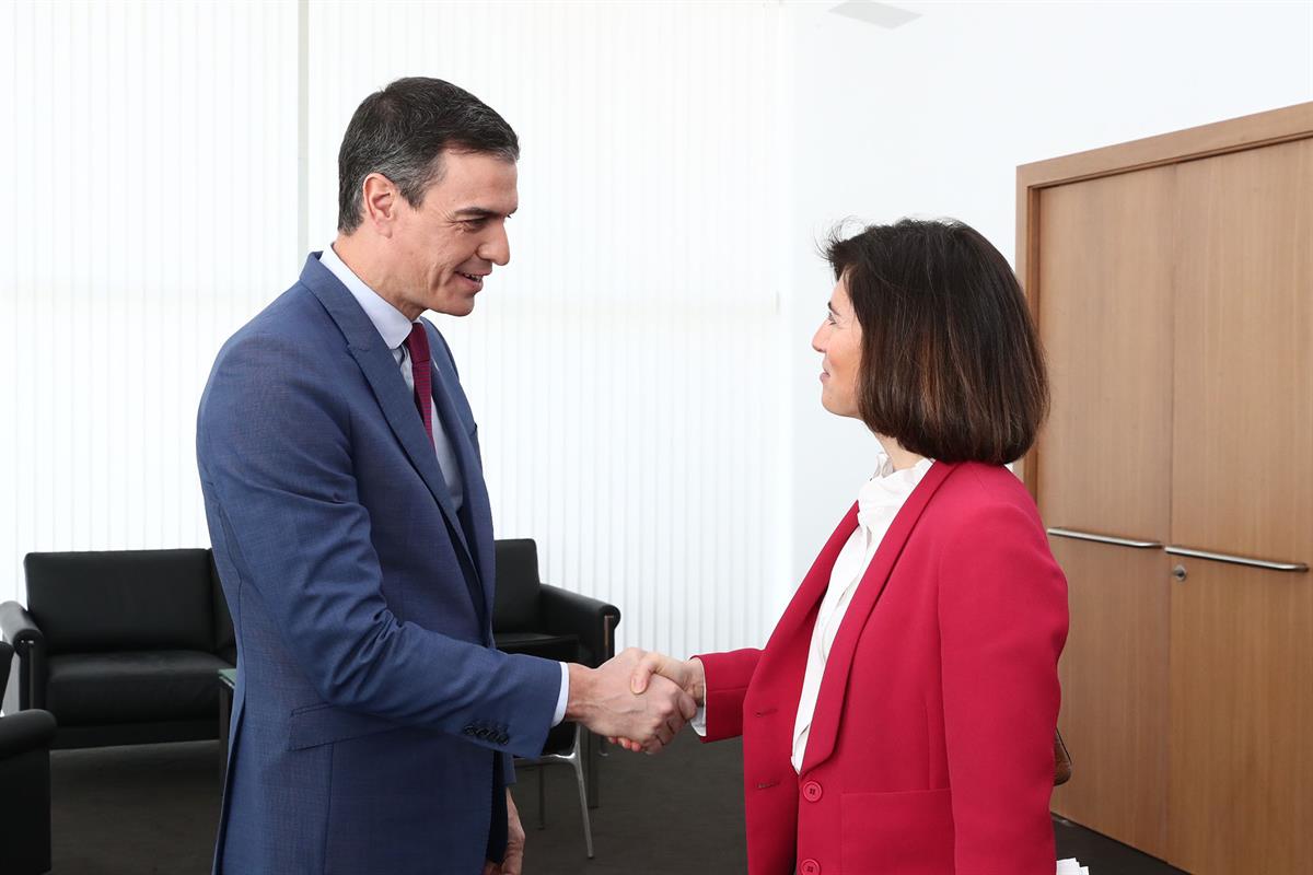 27/02/2023. Pedro Sánchez asiste al 'GSMA Mobile World Congress Barcelona 2023'. El presidente del Gobierno, Pedro Sánchez, se reúne con la ...