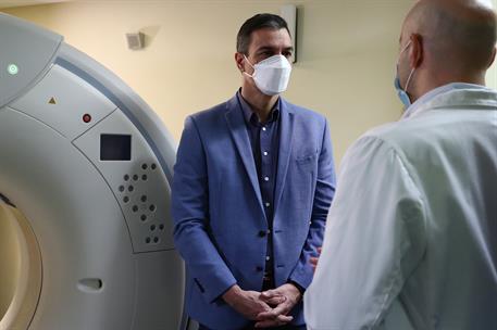 28/01/2023. Pedro Sánchez visita el Hospital Universitario de La Palma