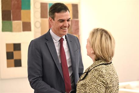 30/05/2023. El presidente recibe a la exsecretaria de Estado de Estados Unidos, Hillary Clinton. El presidente del Gobierno, Pedro S&#225;nchez, ...