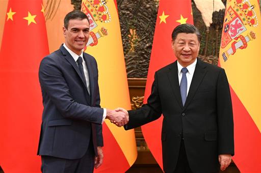 31/03/2023. Pedro Sánchez meets with Chinese President Xi Jinping. Meeting between the President of the Government of Spain, Pedro Sánchez, ...