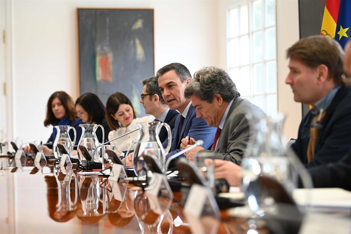 El presidente del Gobierno, Pedro Sánchez, durante el acto