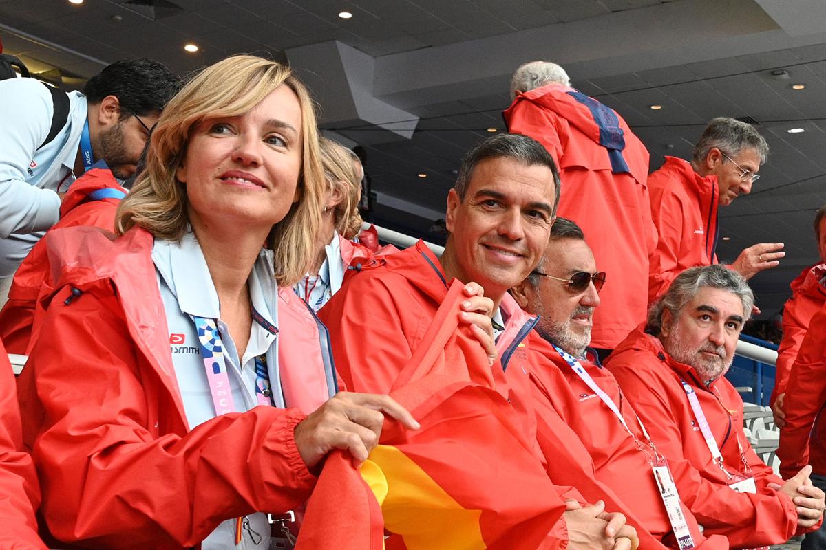 5/09/2024. Pedro Sánchez supports Paralympic athletes. The Minister for Education, Vocational Training and Sports, Pilar Alegría, the Presid...