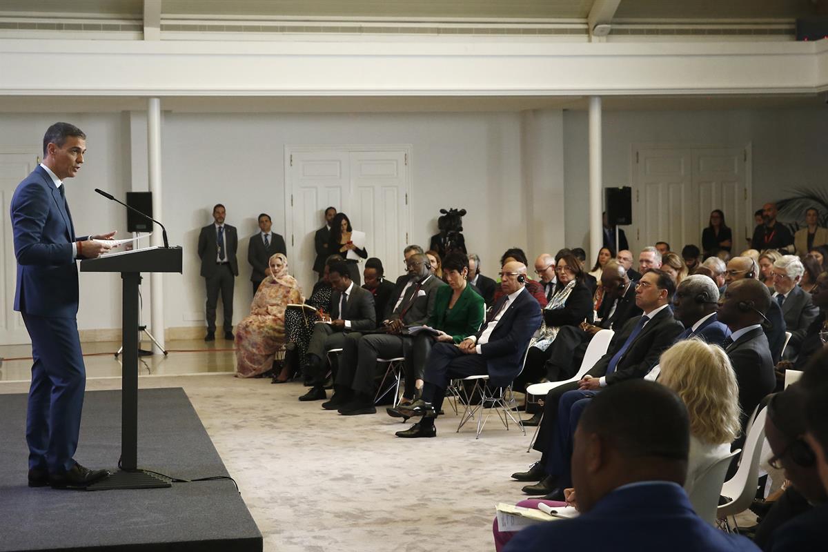 5/12/2024. Pedro Sánchez preside el acto de presentación de la Estrategia España-África 2025-2028. El presidente del Gobierno, Pedro Sánchez...