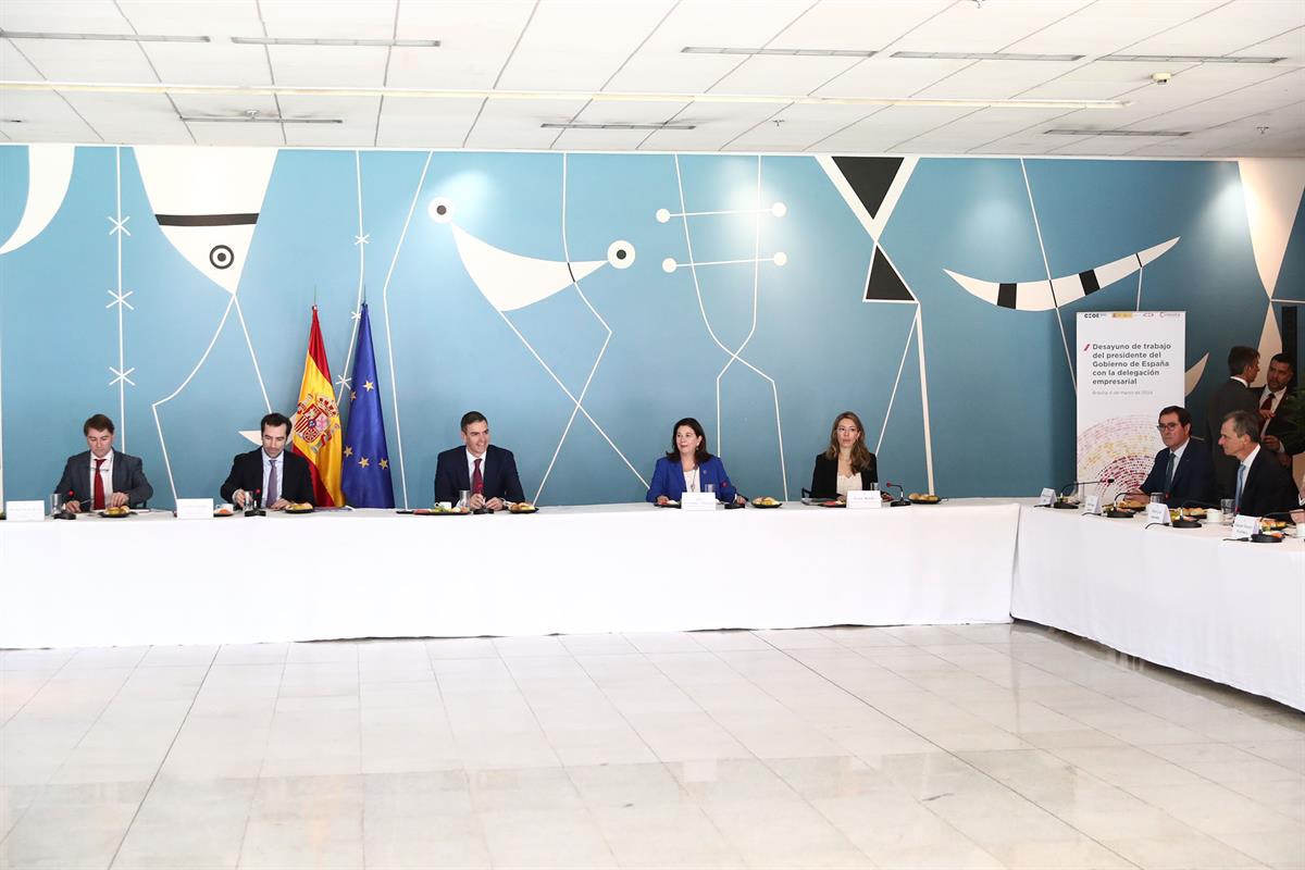 6/03/2024. Viaje del presidente del Gobierno a Brasil. El presidente del Gobierno, Pedro Sánchez, durante la reunión que ha mantenido con la...