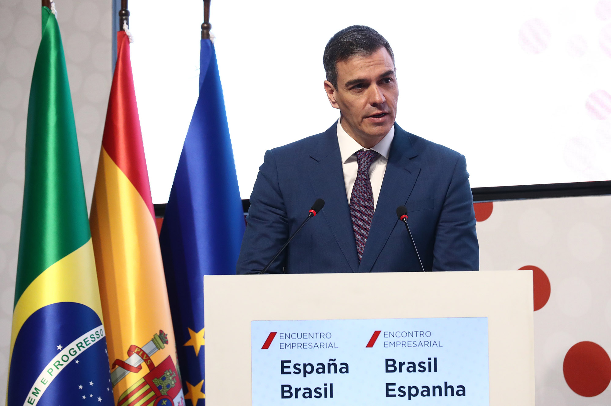 La Moncloa.  07/03/2024.  Pedro Sánchez destacó la fortaleza de las «profundas relaciones económicas y comerciales» entre España y Brasil [President/News]