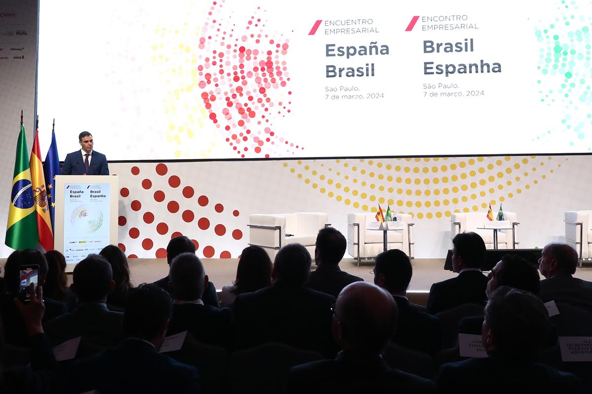 7/03/2024. Viaje del presidente del Gobierno a la República Federativa de Brasil (segunda jornada). El presidente del Gobierno, Pedro Sánche...