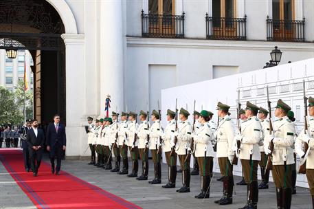 8/03/2024. Official visit by the President of the Government of Spain to Chile. The President of the Government of Spain, Pedro S&#225;nchez, and...