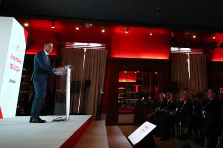 8/05/2024. El presidente asiste a la clausura la Asamblea anual del Instituto de la Empresa Familiar. El presidente del Gobierno, Pedro S&#225;nc...