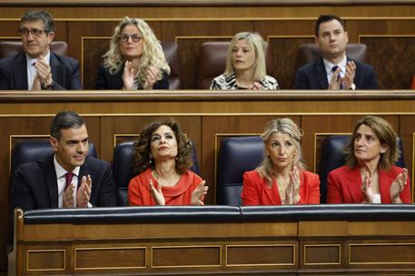 10/04/2024. El presidente del Gobierno comparece en el Congreso de los Diputados. El presidente del Gobierno, Pedro S&#225;nchez, antes de su com...