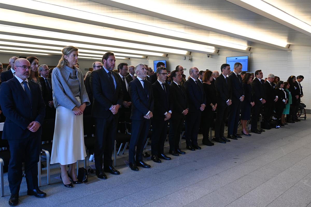 11/03/2024. Sánchez asiste al acto del Día Europeo en Recuerdo a las Víctimas del Terrorismo. El presidente del Gobierno, Pedro Sánchez, jun...