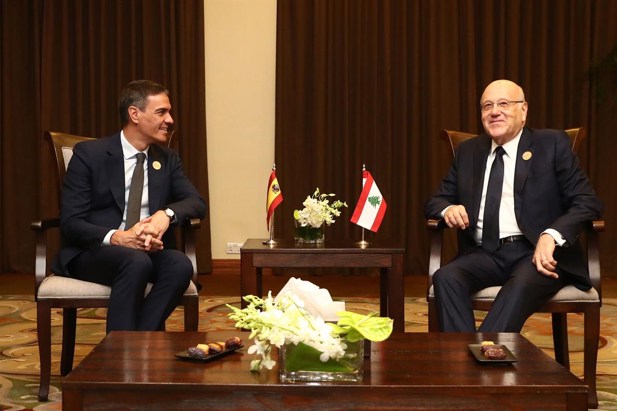 11/06/2024. Pedro Sánchez participa en la Conferencia Internacional sobre la Respuesta Humanitaria de Emergencia para Gaza. El presidente de...