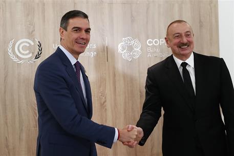 12/11/2024. Pedro S&#225;nchez participa en la 29&#186; Conferencia de la ONU sobre Cambio Clim&#225;tico. El presidente del Gobierno, Pedro S&#225;nchez, y el ...
