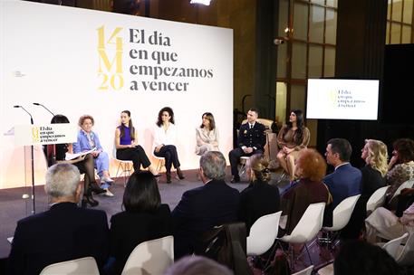 13/03/2024. El presidente participa en el acto &#39;14M. El d&#237;a en que empezamos a vencer&#39;. El presidente del Gobierno, Pedro S&#225;nchez, en el tra...