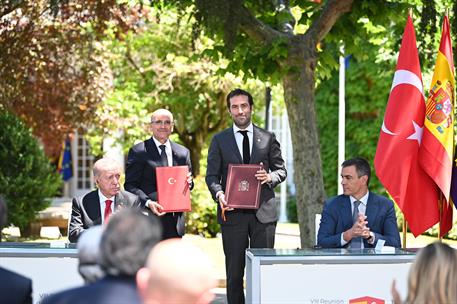13/06/2024. VIII Reunión de Alto Nivel España-Turquía. El presidente del Gobierno, Pedro Sánchez, preside junto al presidente de la Repúblic...