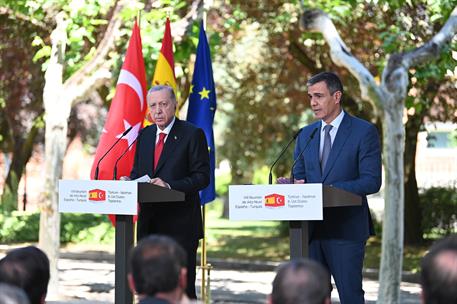 13/06/2024. VIII Reuni&#243;n de Alto Nivel Espa&#241;a-Turqu&#237;a. El presidente del Gobierno, Pedro S&#225;nchez, y el presidente de la Rep&#250;blica de Turqu&#237;a...