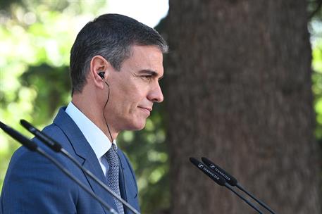 13/06/2024. VIII Reuni&#243;n de Alto Nivel Espa&#241;a-Turqu&#237;a. El presidente del Gobierno, Pedro S&#225;nchez, durante la rueda de prensa conjunta con el...