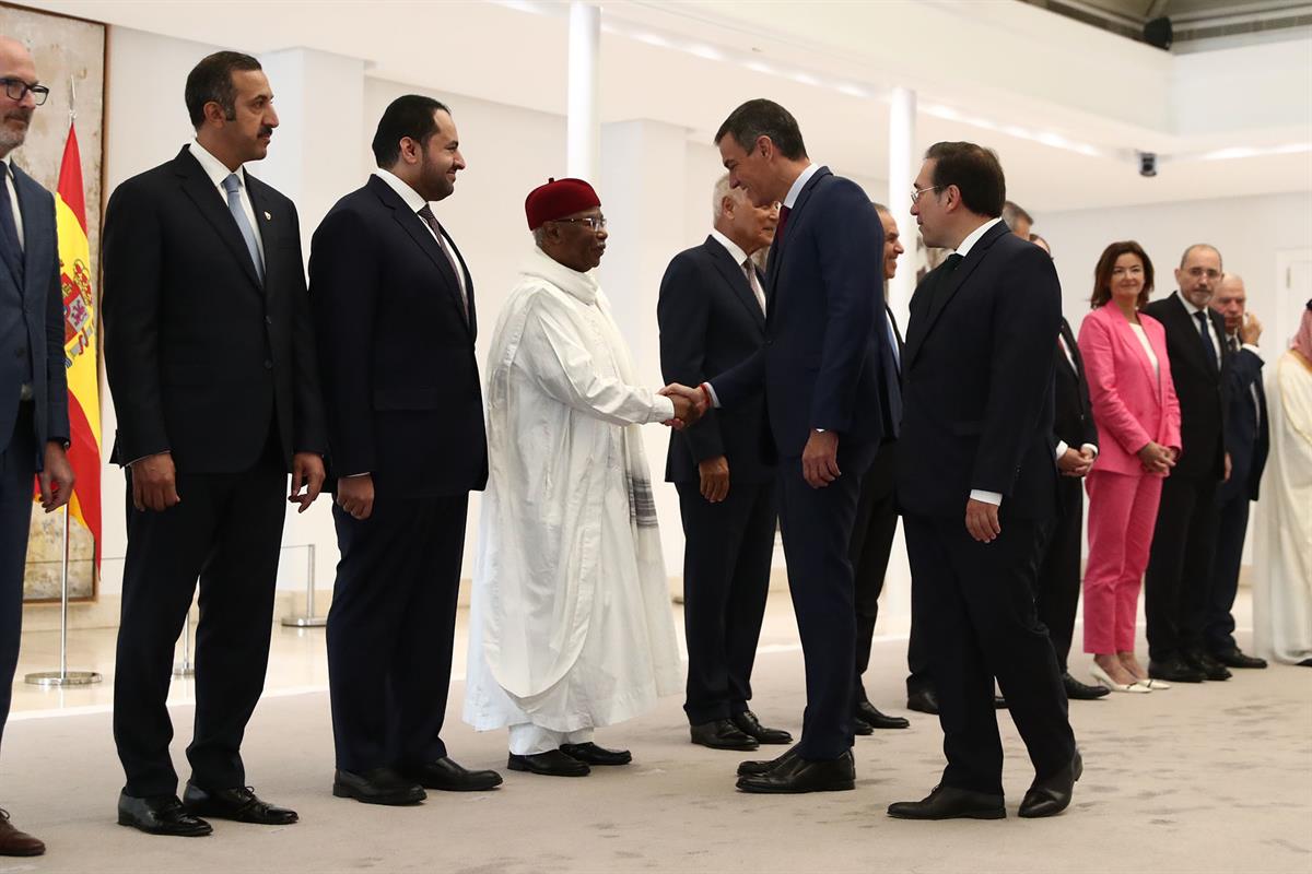 13/09/2024. Palestine two-state solution. The President of the Government of Spain, Pedro Sánchez, receives the participants of the 'Madrid ...