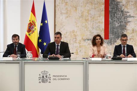 16/04/2024. Pedro S&#225;nchez preside el pleno extraordinario del Observatorio Estatal de Violencia sobre la Mujer. El presidente del Gobierno, ...