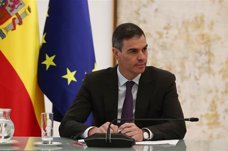 16/04/2024. Pedro Sánchez preside el pleno extraordinario del Observatorio Estatal de Violencia sobre la Mujer. El presidente del Gobierno, ...
