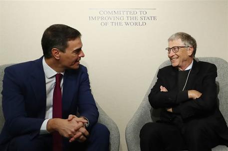 17/01/2024. S&#225;nchez attends the 54th annual meeting of the World Economic Forum, in Davos (Switzerland). Meeting between the President of th...