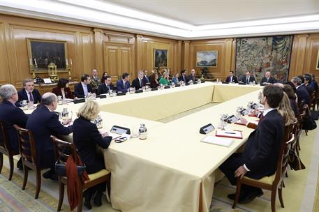 17/12/2024. The President of the Government of Spain takes part in the 35th ordinary meeting of the Board of Trustees of the Carolina Founda...