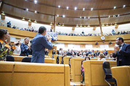 18/01/2024. Sánchez interviene en el pleno sobre la reforma del artículo 49 de la Constitución. El presidente del Gobierno, Pedro Sánchez, y...