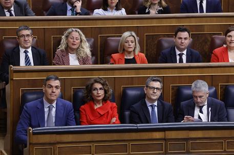 20/03/2024. Pedro S&#225;nchez asiste a la sesi&#243;n de control en el Congreso. El presidente del Gobierno, Pedro S&#225;nchez, durante su intervenci&#243;n e...