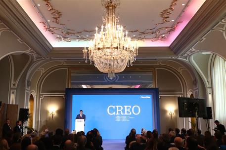 20/05/2024. Pedro Sánchez interviene en el foro económico CREO. El presidente del Gobierno, Pedro Sánchez, durante su intervención en el for...