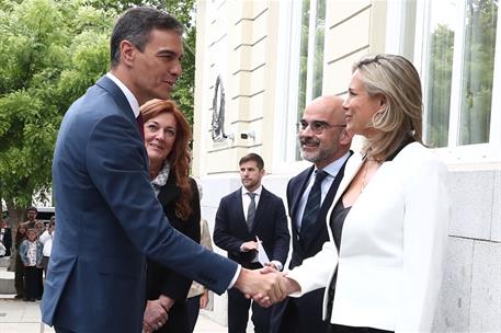 20/05/2024. Pedro Sánchez interviene en el foro económico CREO. El presidente del Gobierno, Pedro Sánchez, a su llegada al foro económico CREO