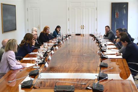 21/06/2024. Pedro Sánchez mantiene un encuentro con el Consejo Internacional de Inteligencia Artificial. El presidente del Gobierno, Pedro S...