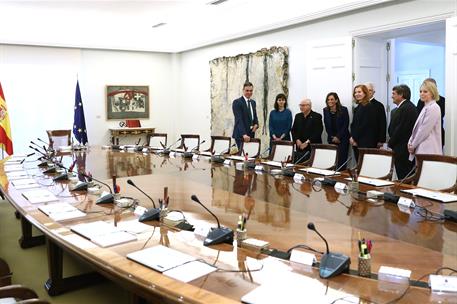 21/06/2024. Pedro Sánchez mantiene un encuentro con el Consejo Internacional de Inteligencia Artificial. El presidente del Gobierno, Pedro S...
