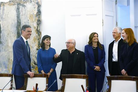 21/06/2024. Pedro Sánchez mantiene un encuentro con el Consejo Internacional de Inteligencia Artificial. El presidente del Gobierno, Pedro S...