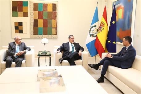 22/02/2024. Pedro Sánchez recibe al presidente de la República de Guatemala, Bernardo Arévalo. El presidente del Gobierno, Pedro Sánchez, y ...