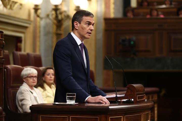El presidente del Gobierno, Pedro Sánchez, comparece ante el Pleno del Congreso
