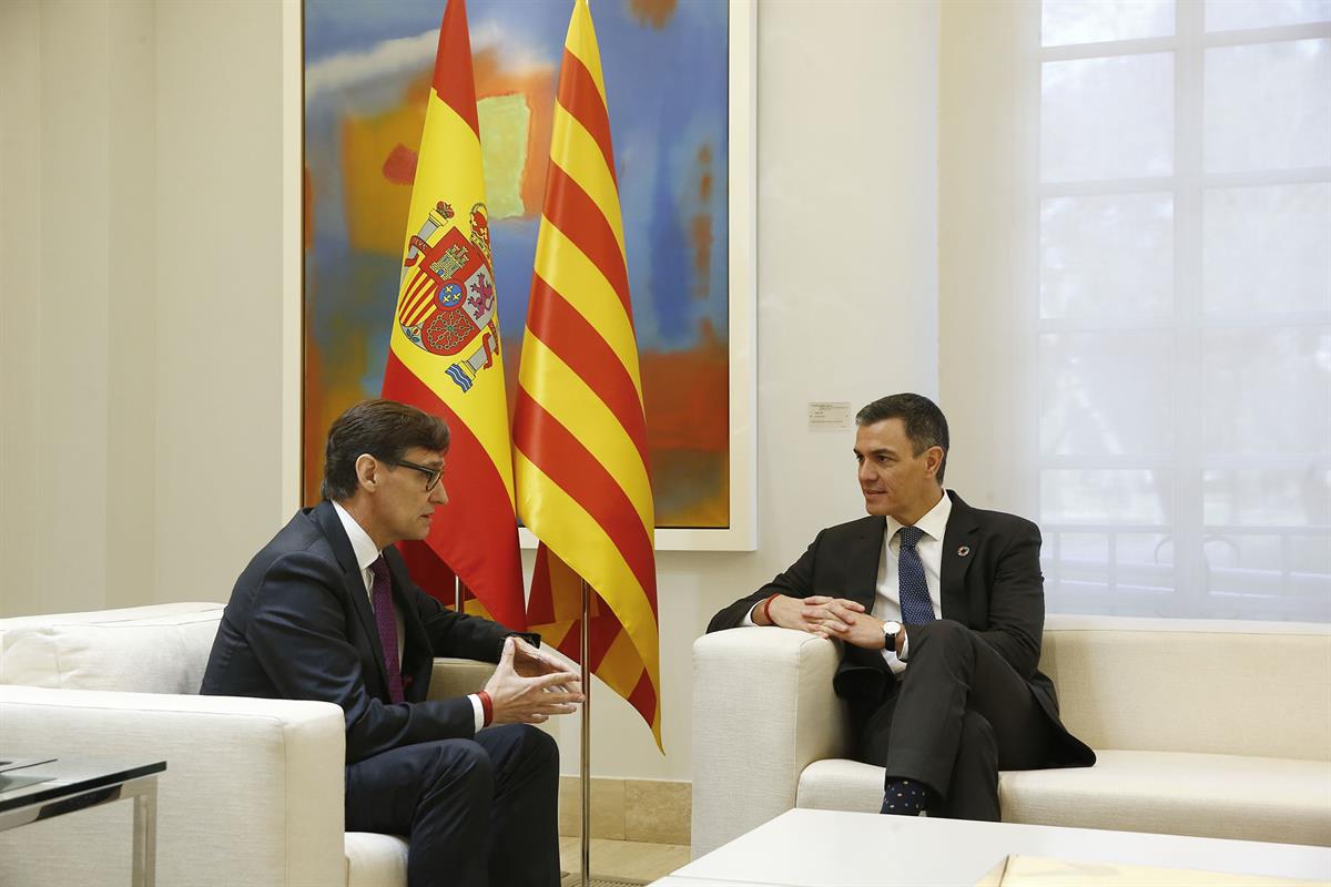 22/11/2024. Pedro Sánchez recibe a los presidente de Generalitat de Cataluña, la Junta de Castilla y León, la Ciudad Autónoma de Ceuta y la Ciudad ...