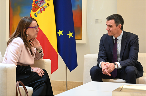 Imagen del artículo Pedro Sánchez se reúne con Rebeca Grynspan, secretaria general de la Conferencia de las Naciones Unidas sobre Comercio y Desarrollo (UNCTAD)