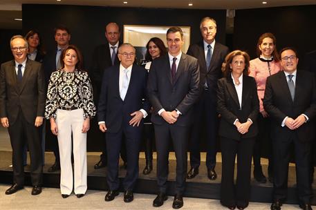 23/01/2024. El presidente del Gobierno con los miembros de CEDE (Confederación Española de Directivos y Ejecutivos). El presidente del Gobie...