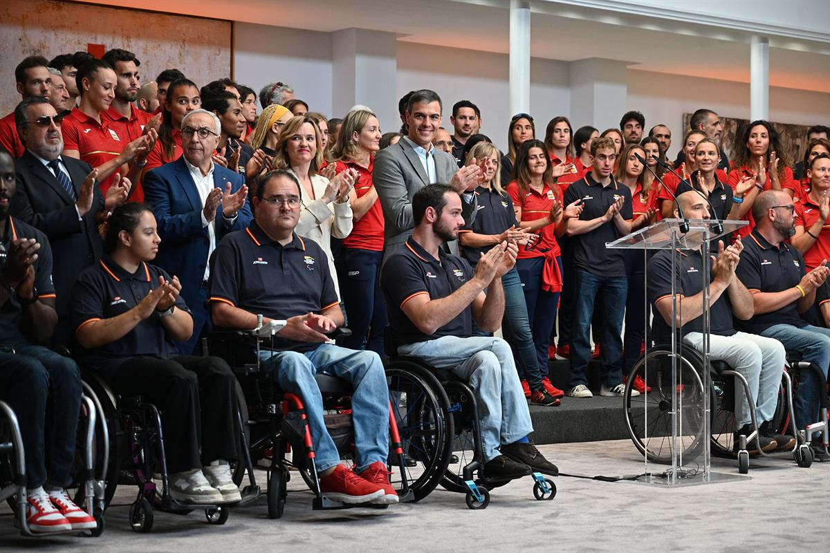 23/07/2024. PS participantes en los Juegos de París 2024. El presidente del Gobierno, Pedro Sánchez, ha mantenido hoy un encuentro, en el Co...