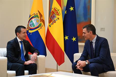 Image 1 of article Sánchez traslada a Noboa el apoyo de España a las instituciones democráticas del Ecuador