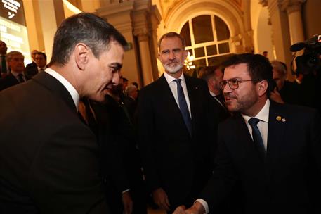 25/02/2024. Pedro Sánchez asiste a la cena de bienvenida del 'GSMA Mobile World Congress Barcelona 2024'. El presidente del Gobierno, Pedro ...