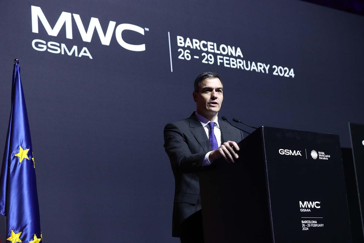 25/02/2024. Pedro Sánchez asiste a la cena de bienvenida del 'GSMA Mobile World Congress Barcelona 2024'. El presidente del Gobierno, Pedro ...
