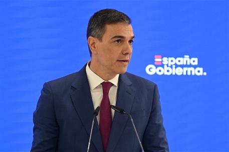 26/01/2024. Pedro S&#225;nchez interviene en Fitur 2024. El presidente del Gobierno, Pedro S&#225;nchez, interviene en el acto &quot;Sostenibilidad social,...