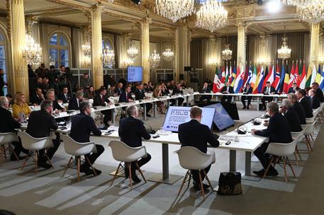 26/02/2024. Pedro Sánchez particpa en la Reunión de Alto Nivel sobre Ucrania. El presidente del Gobierno, Pedro Sánchez, junto a los asisten...