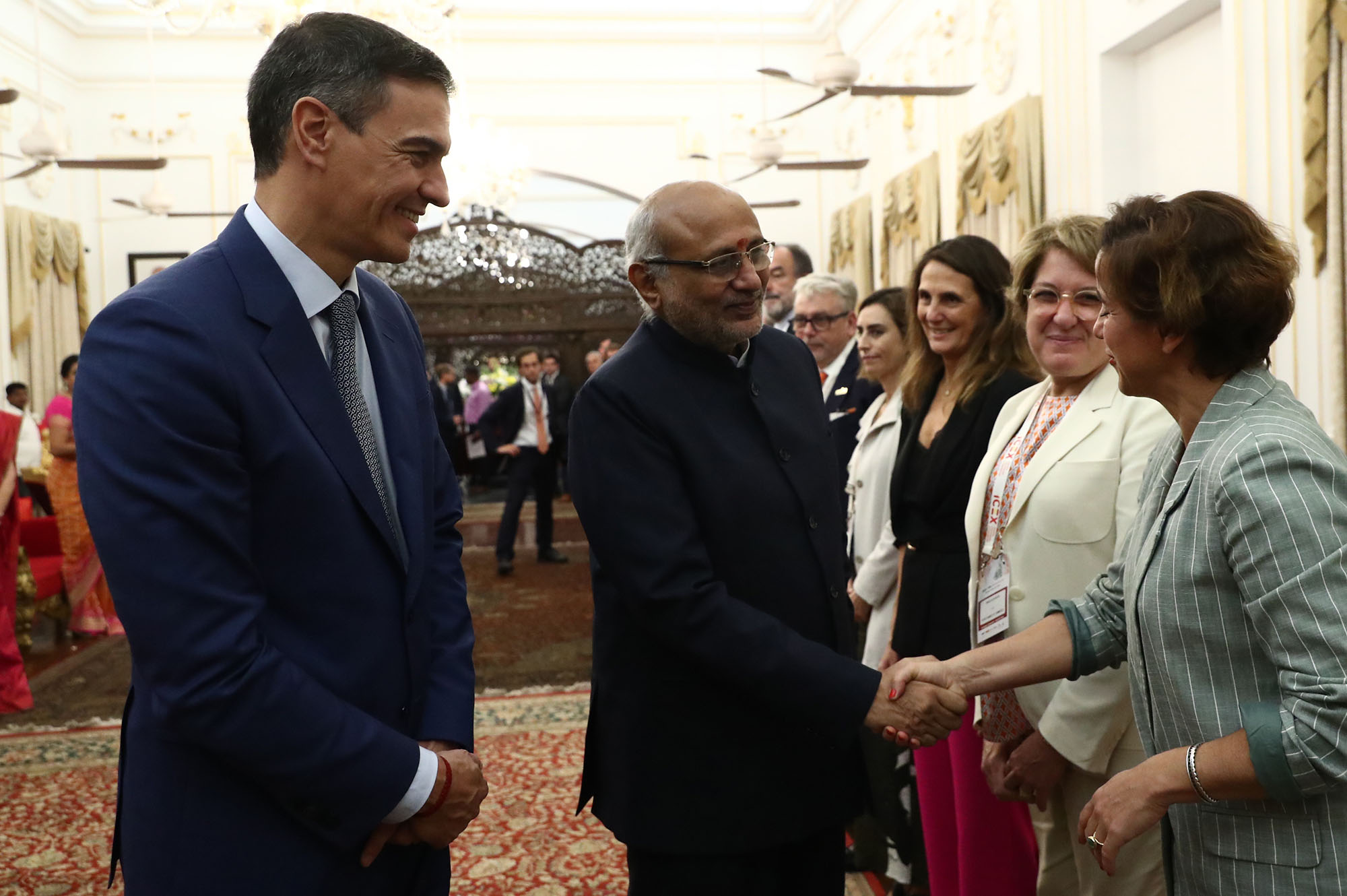 29/10/2024. Pedro Sánchez continúa su viaje en la República de India. El presidente del Gobierno, Pedro Sánchez, y el gobernador del Estado ...