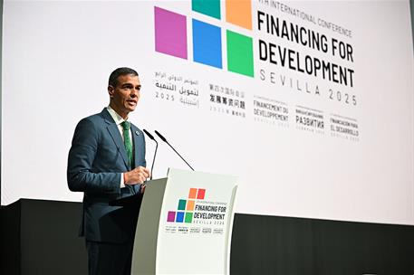 El presidente del Gobierno en su intervención en el evento sobre solidaridad global