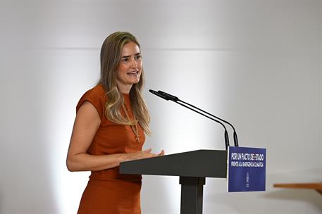 1/09/2025. Clausura del acto "Por un pacto de Estado frente a la emergencia climática". La vicepresidenta tercera y ministra para la Transic...