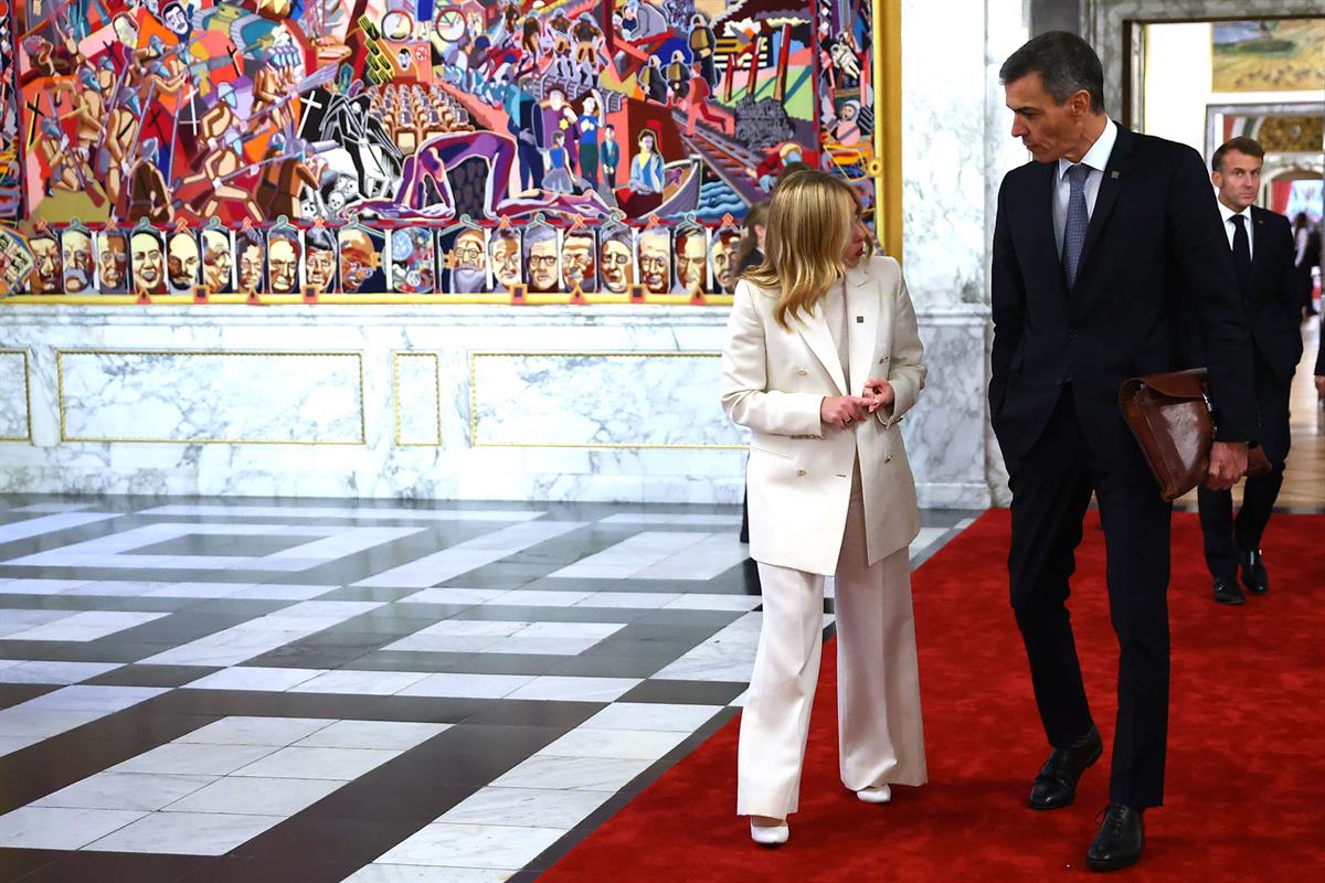 1/10/2025. Pedro Sánchez participa en la reunión informal de los jefes de Estado y de Gobierno de la UE. El presidente del Gobierno, Pedro S...